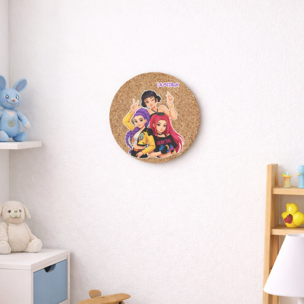 HUNTRXX Trio Anime Round Cork Board