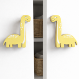 Yellow Dino Wooden Cupboard / Drawer Handles for Kids