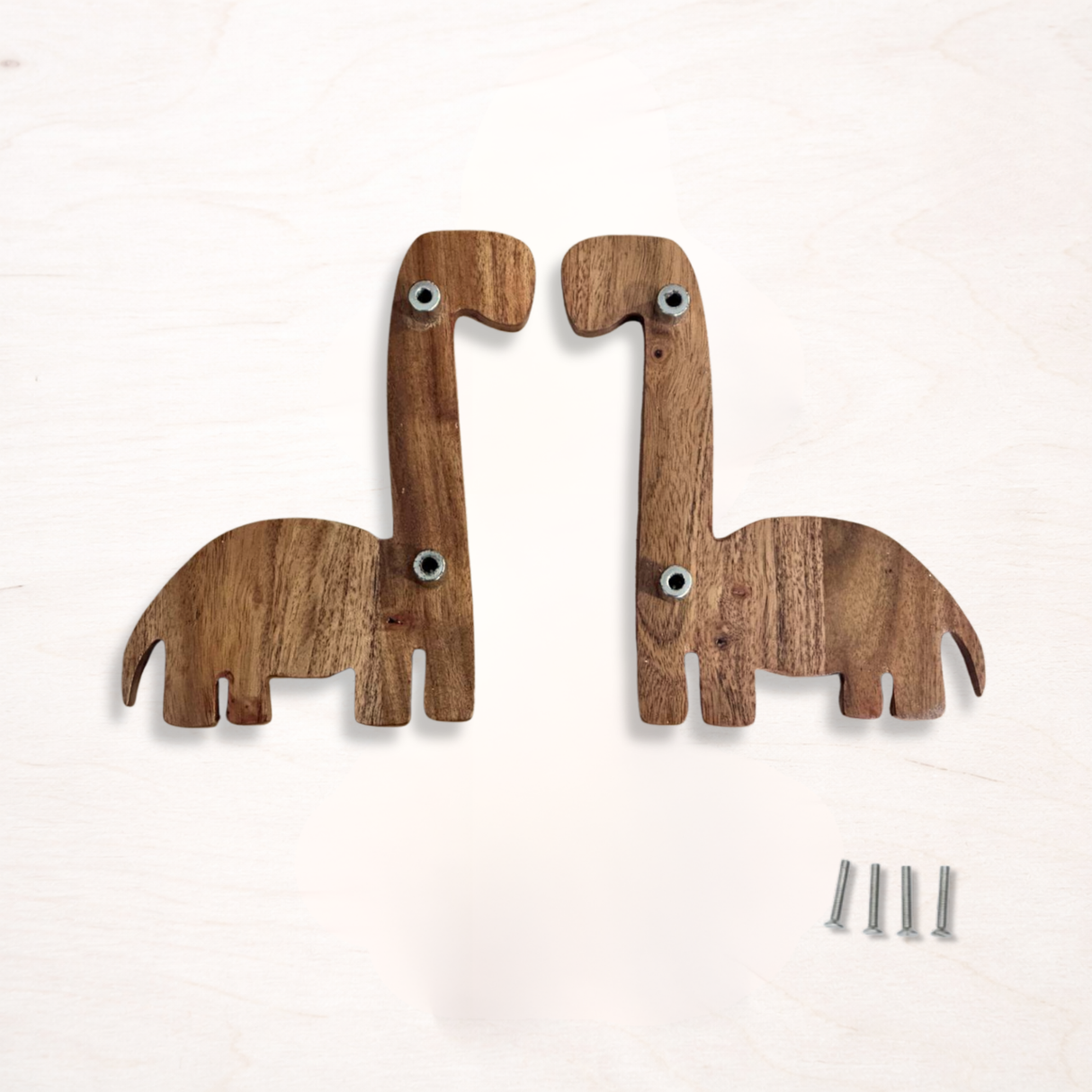 Yellow Dino Wooden Cupboard / Drawer Handles for Kids