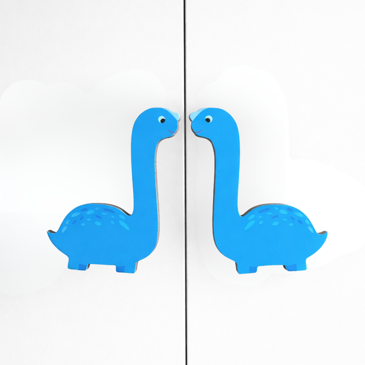 Blue Dino Wooden Cupboard / Drawer Handles for Kids