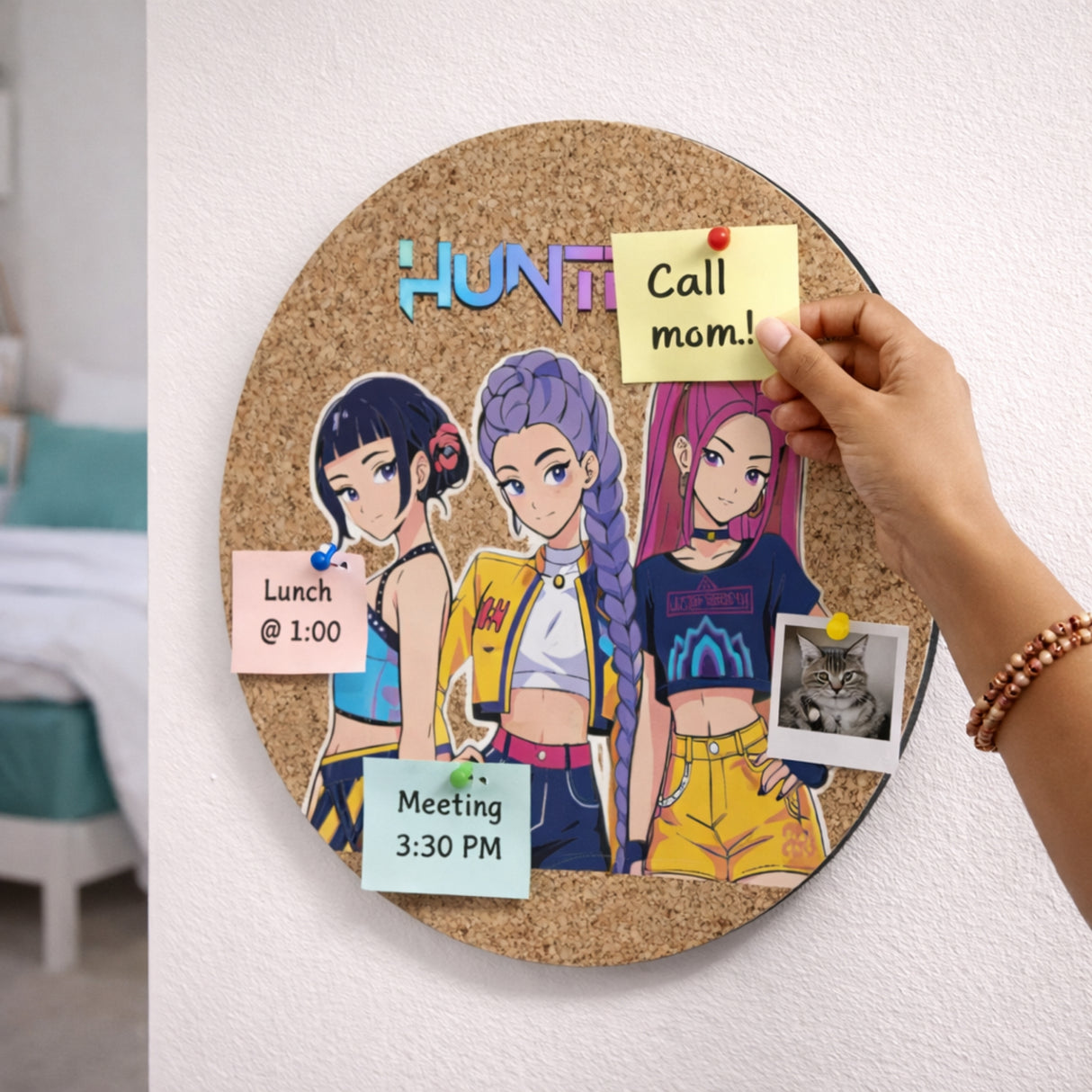 HUNTR/X Anime Cork Pin Board