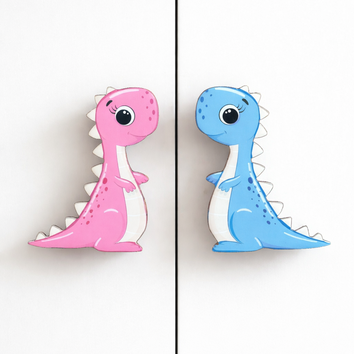 Couple Dino Wooden Cupboard / Drawer Handles for Kids