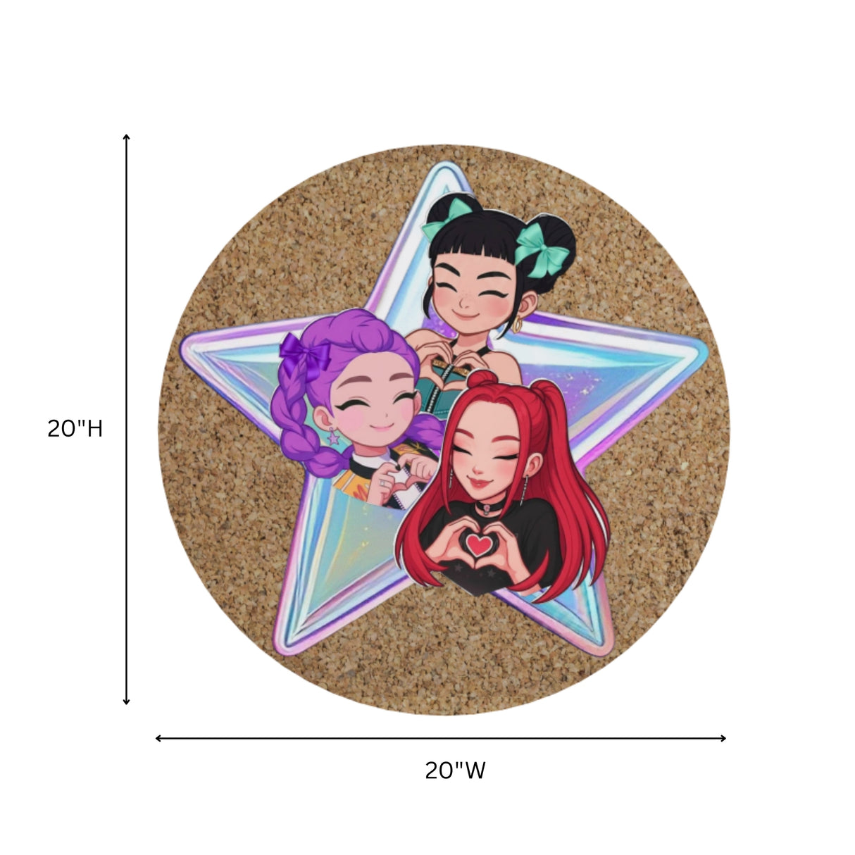 Best Friends Forever Star Cork Board