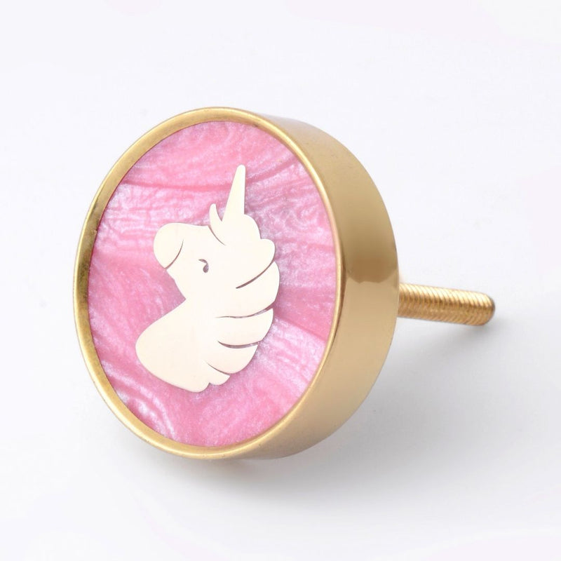 BRASS UNICORN KNOB