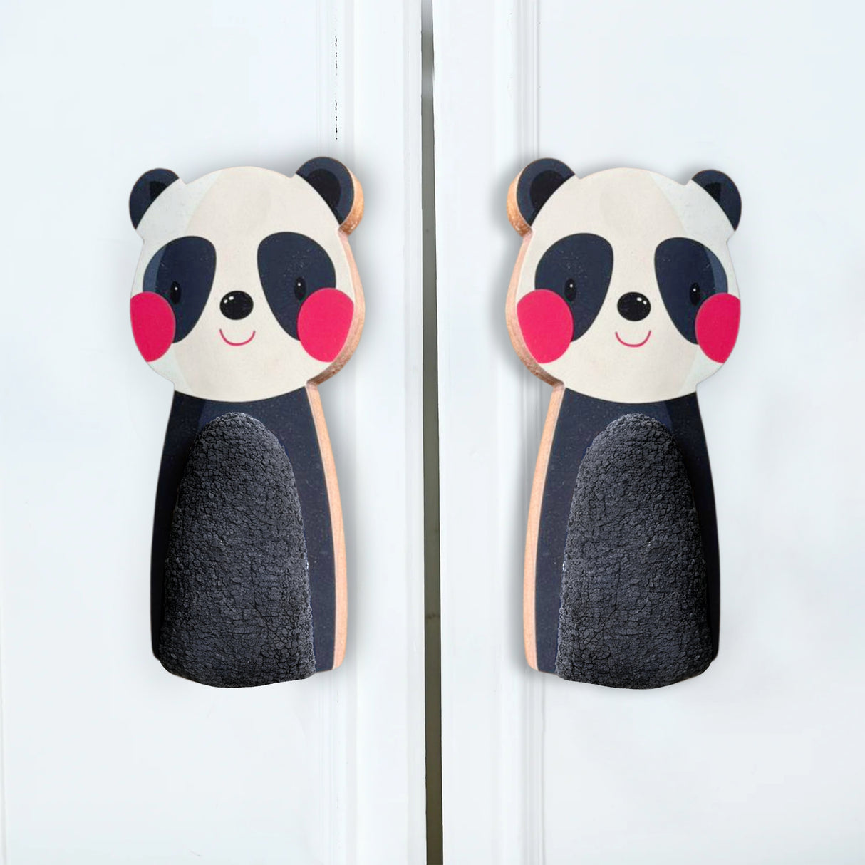 Panda Cupboard Handles with Fabric / Handcrafted Kids Room Hardware | Pinch of Pretty
