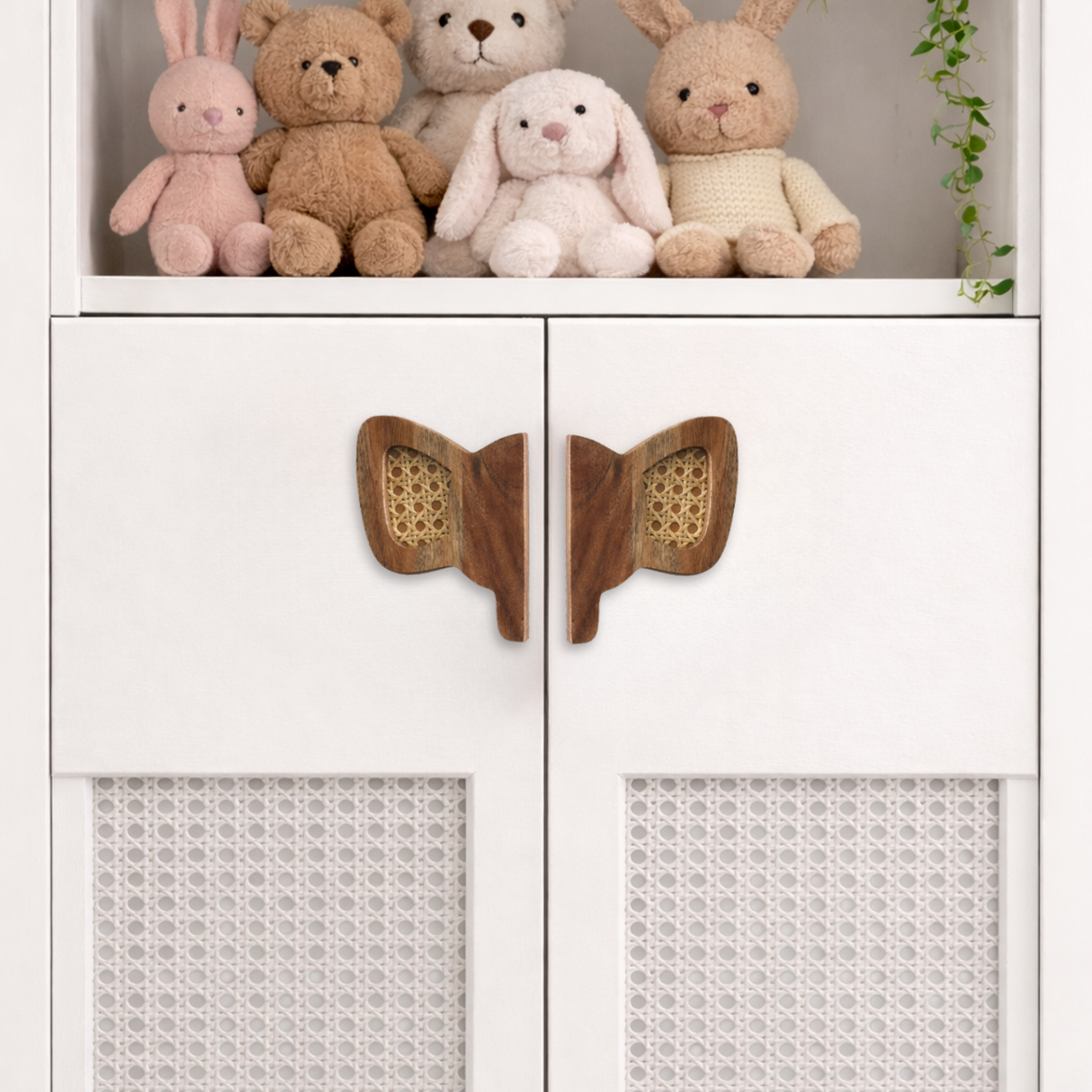 Elephant  Wood & Cane Cupboard Handles / Drawer – Handcrafted Kids Room Hardware | Pinch of Pretty