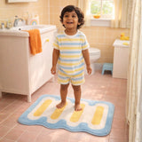 Groovy Wave Abstract Floor Mat / Rug – Handcrafted Retro Kids Room Decor | Pinch of Pretty