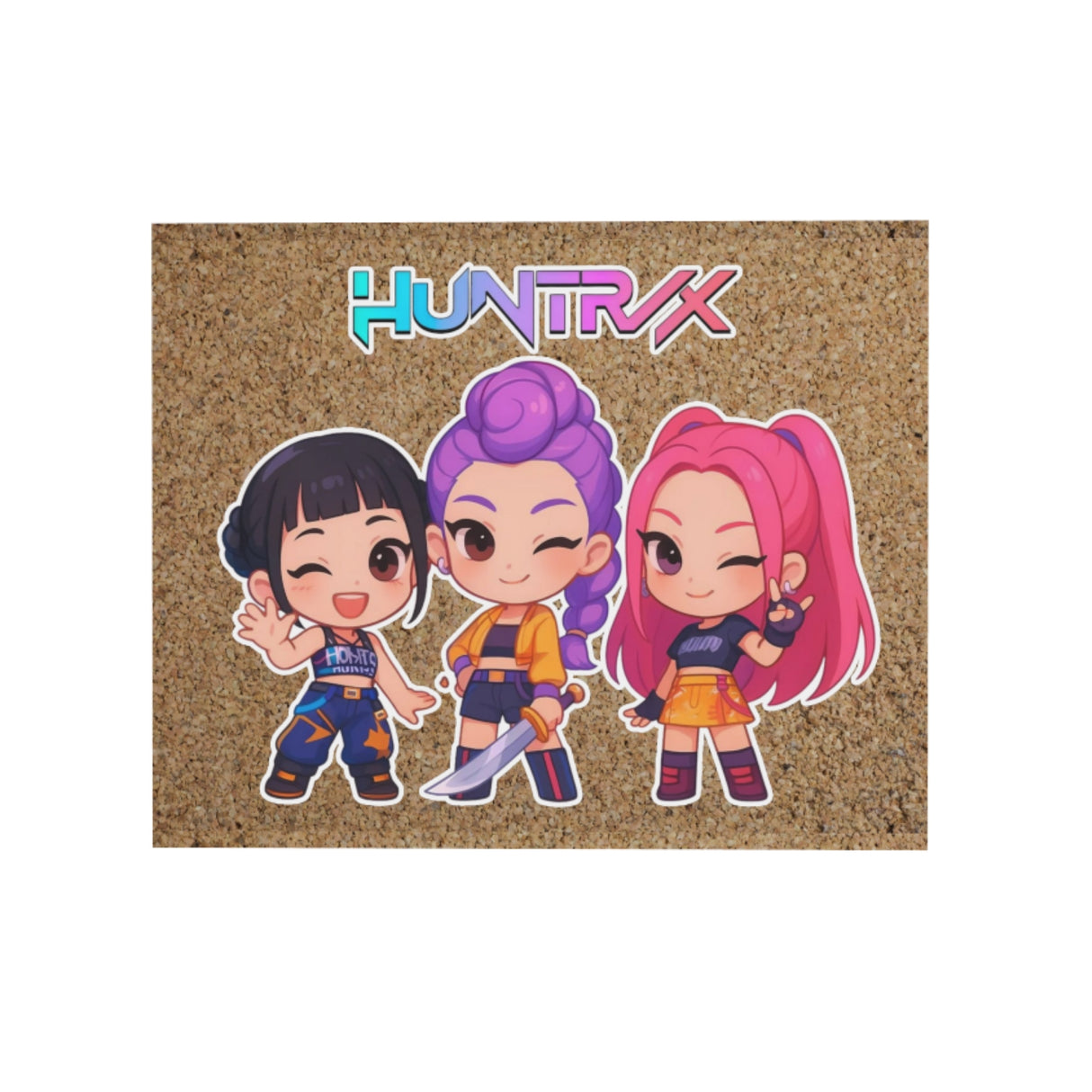 HUNTRX Chibi Cork Bulletin Board