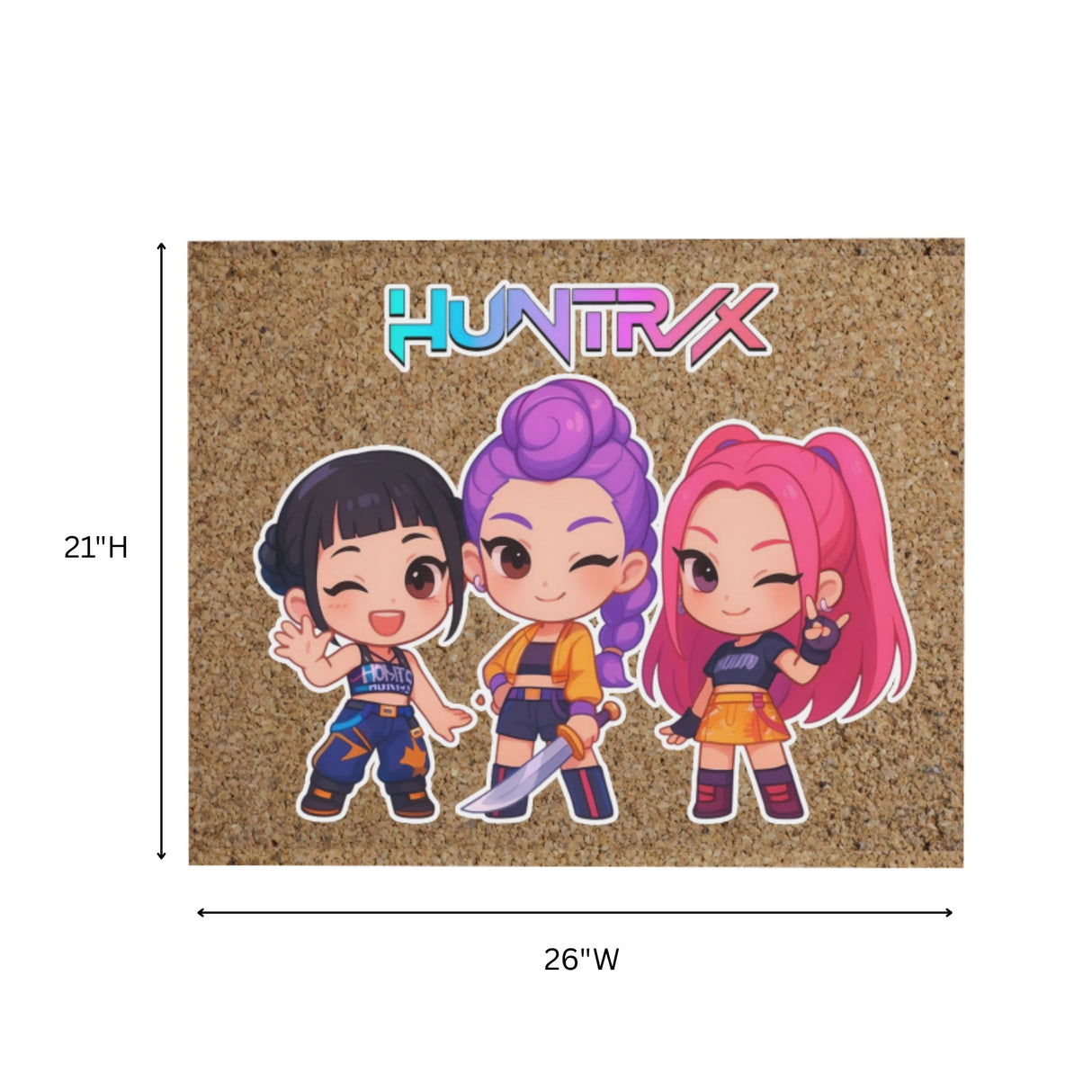 HUNTRX Chibi Cork Bulletin Board