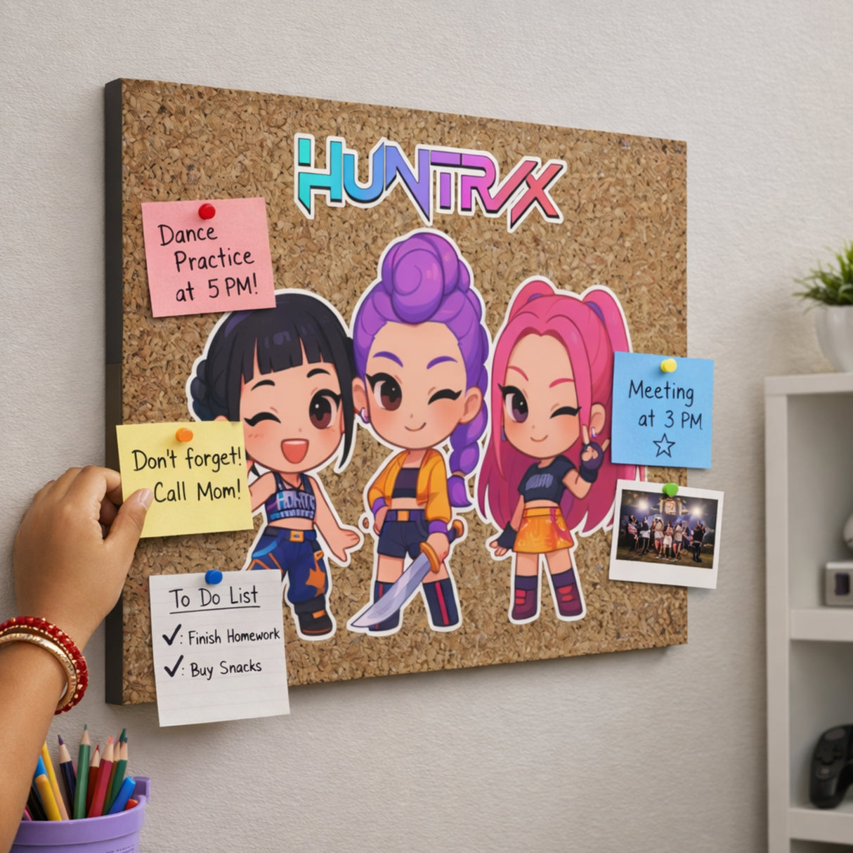HUNTRX Chibi Cork Bulletin Board