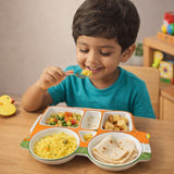 Orange Car Ceramic Plate – Handcrafted Kids Dinnerware | Pinch of Pretty