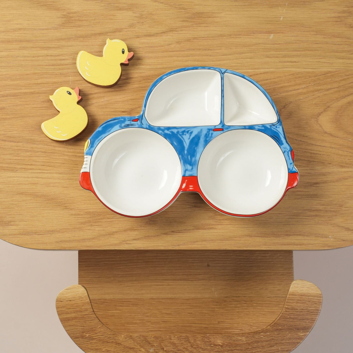 Blue Speedy Car Ceramic Plate – Handcrafted Race Car Kids Dinnerware | Pinch of Pretty