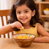 Happy Bunny Floral Wood Plate & Bowl Set – Handcrafted Pastel Easter Kids Dinnerware | Pinch of Pretty