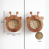 Giraffe Wood & Cane Cupboard Handles