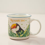 Toucan Bird Ceramic Mug– Handcrafted Wild Animal Kids Tableware | Pinch of Pretty