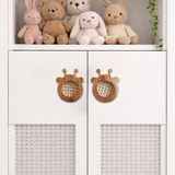 Giraffe Wood & Cane Cupboard Handles / Drawer – Handcrafted Kids Room Hardware | Pinch of Pretty