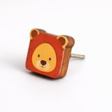 Lion Wooden Knob / Drawer Knob– Handcrafted Kids Room Hardware | Pinch of Pretty