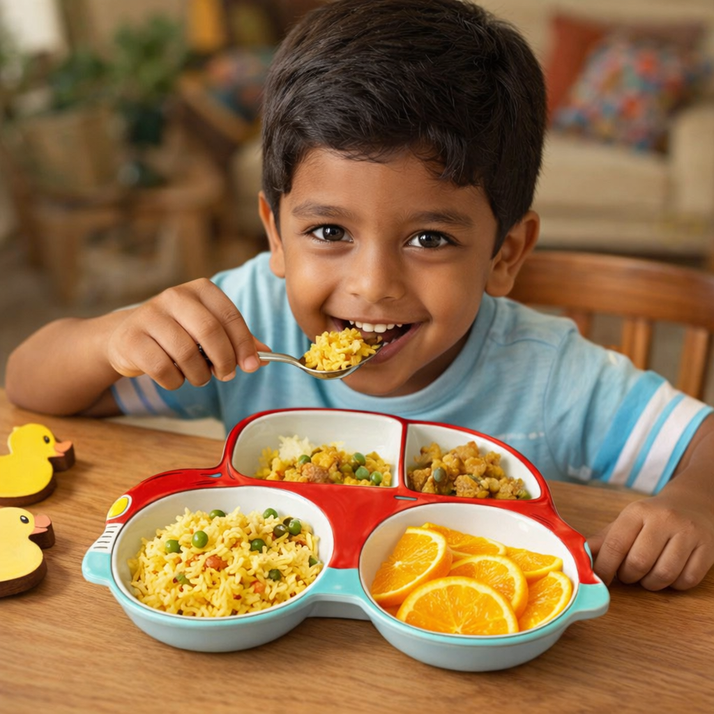 Red Speedy Car Ceramic Plate – Handcrafted Race Car Kids Dinnerware | Pinch of Pretty