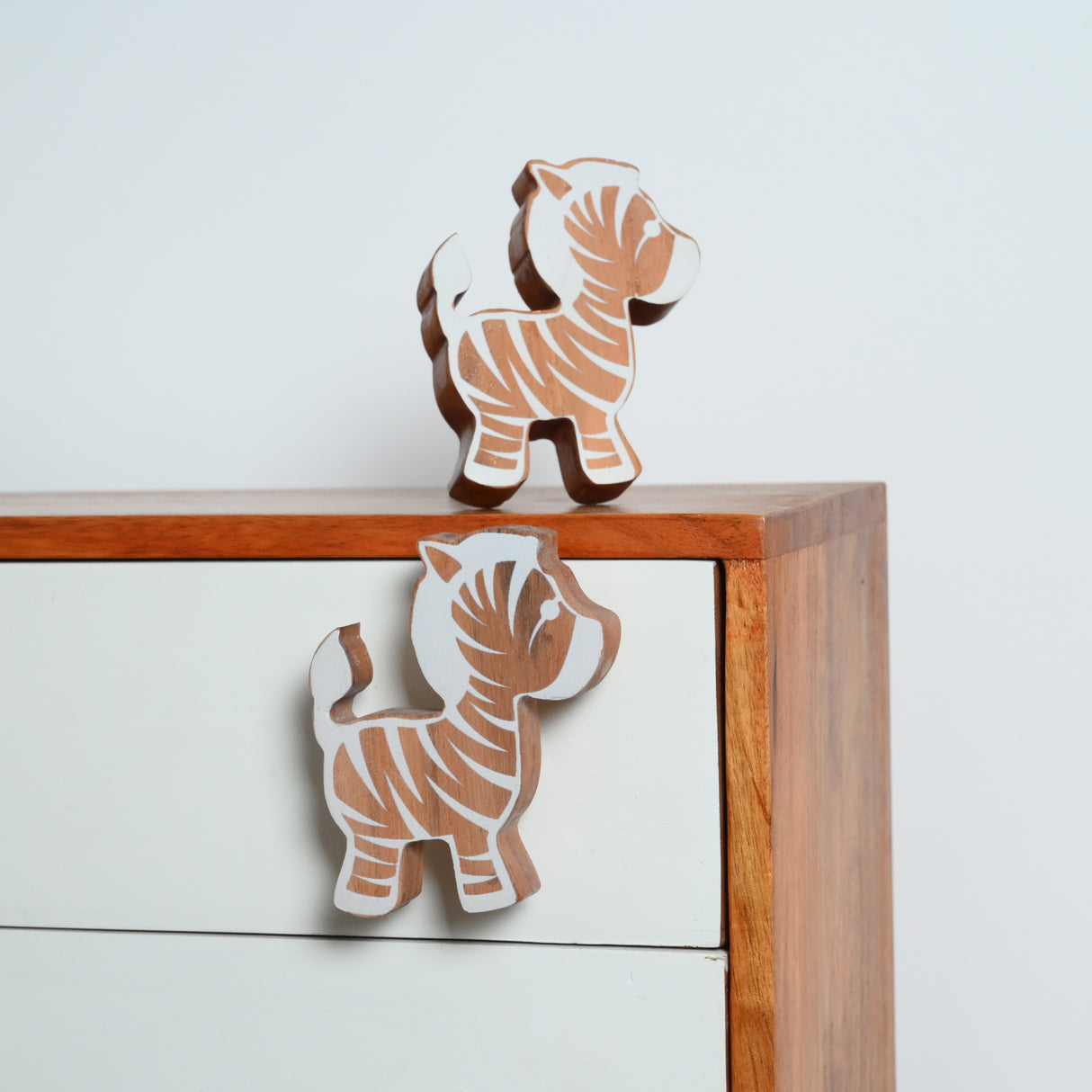 Zebra Knob Wooden / Drawer  Knob– Handcrafted Kids Room Hardware | Pinch of Pretty