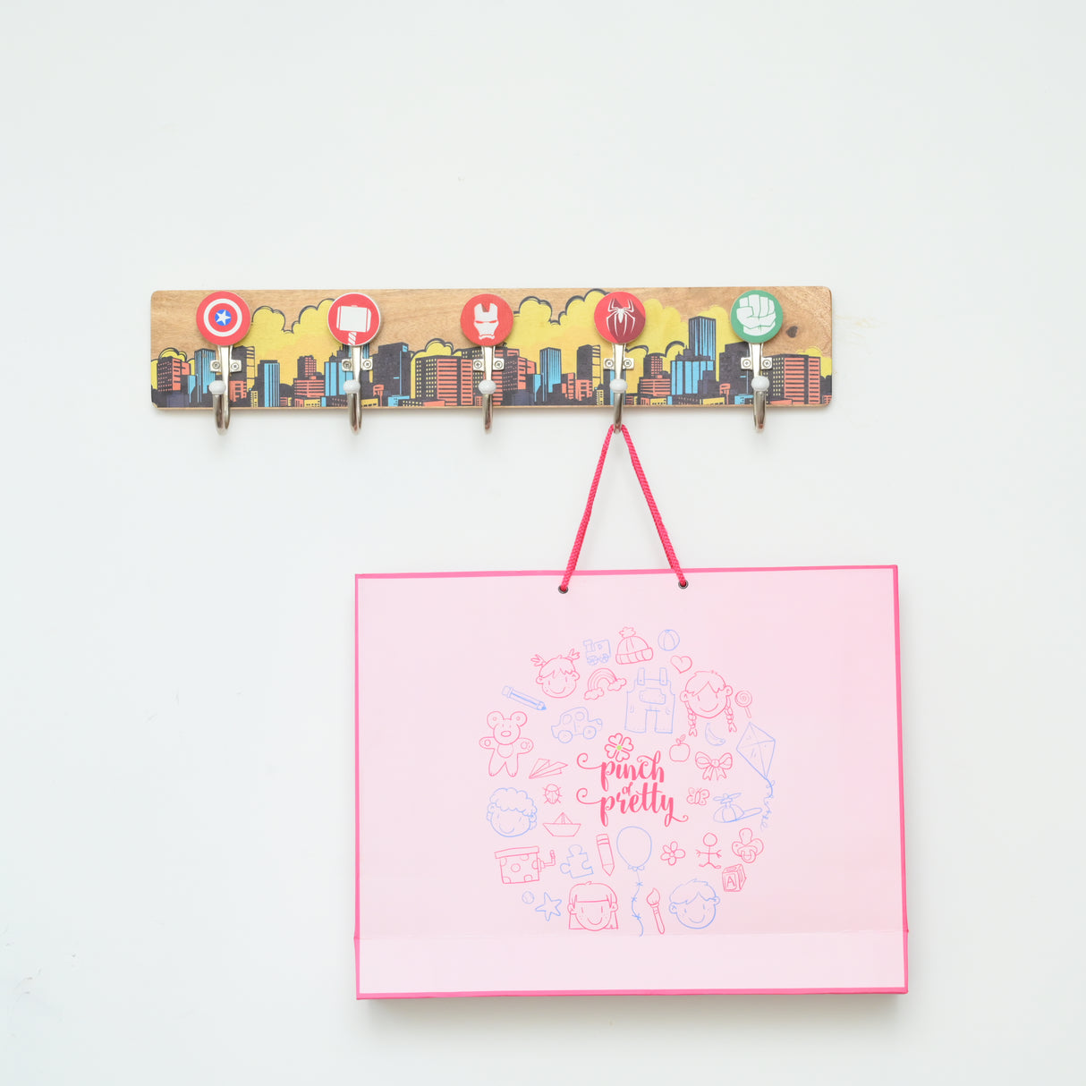 Superhero City Wall Hook