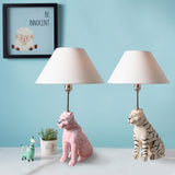 Pink Leopard & Royal White Tiger Lamp Combo