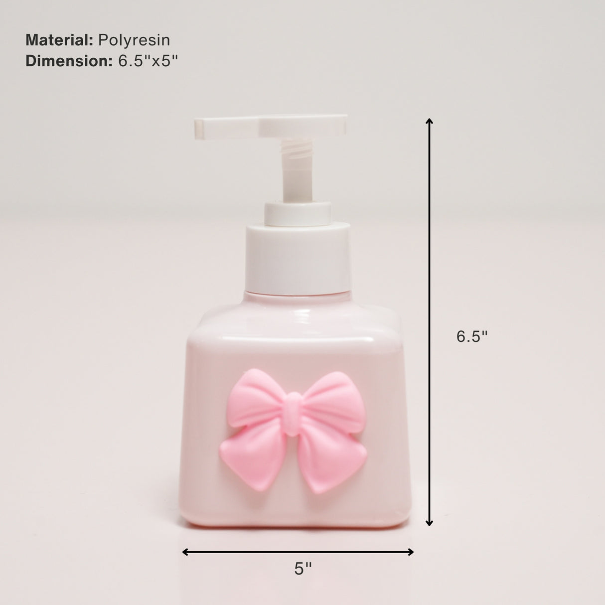 Pink Bow Soap Dispenser – Elegant Polyresin Bathroom Accessory | Pinch of Pretty