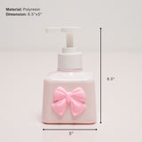 Pink Bow Soap Dispenser – Elegant Polyresin Bathroom Accessory | Pinch of Pretty