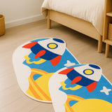 Rocket Adventure Kids Rug – Space-Themed Play Mat | Pinch of Pretty