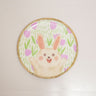Happy Bunny Floral Wood Plate– Handcrafted Pastel Easter Kids Dinnerware | Pinch of Pretty