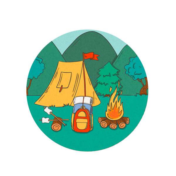HAPPY CAMPING PINBOARD