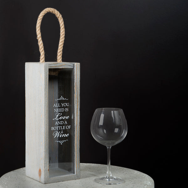 Wine Bottle Holder Grey Finish