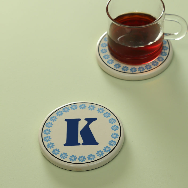 Monogram K coaster