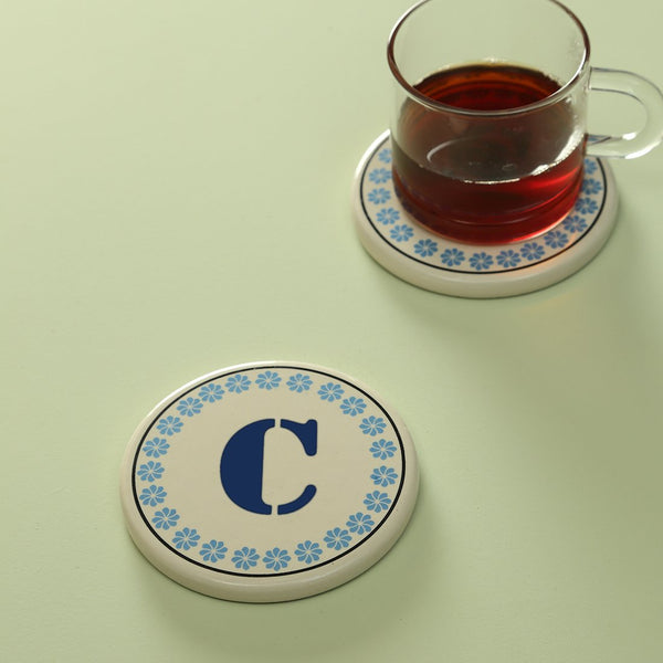 Monogram C coaster