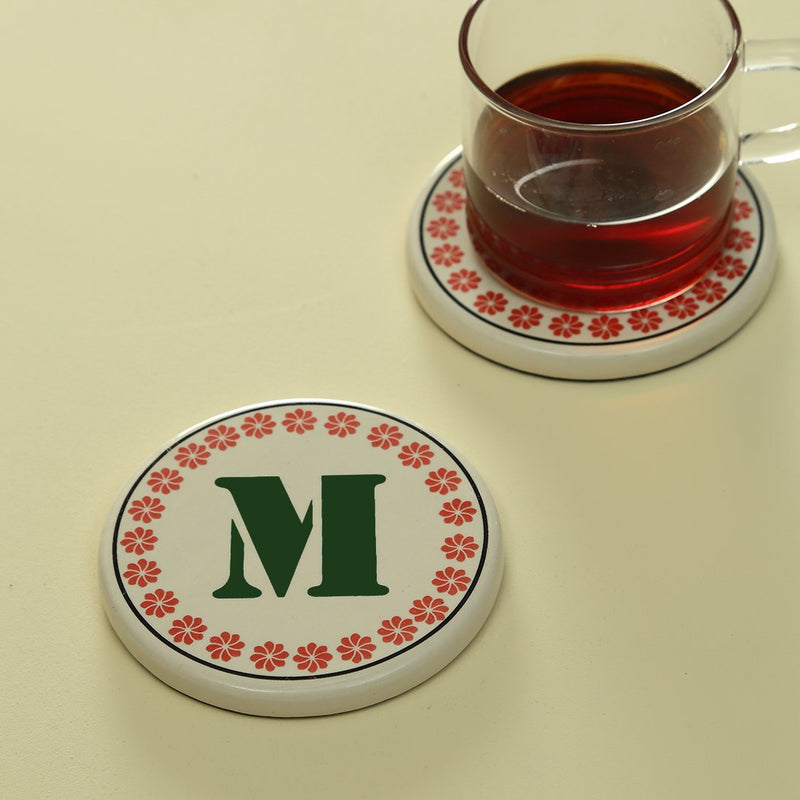 Monogram M coaster