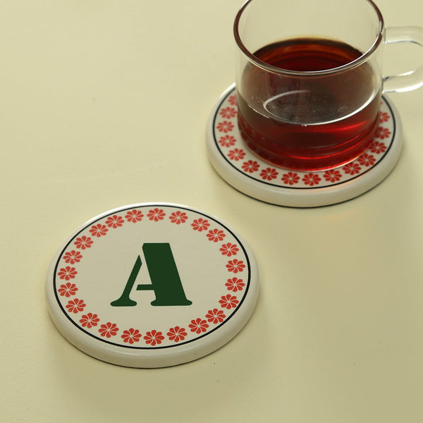 Monogram A coaster