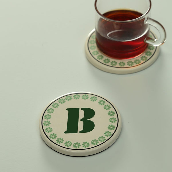 Monogram B coaster