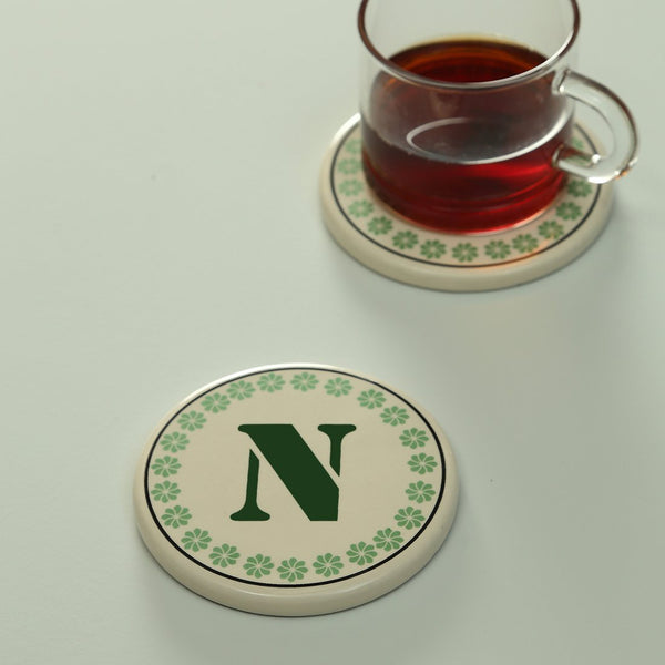 Monogram N coaster