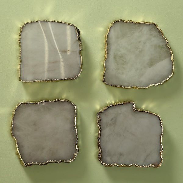 White quartz coaster