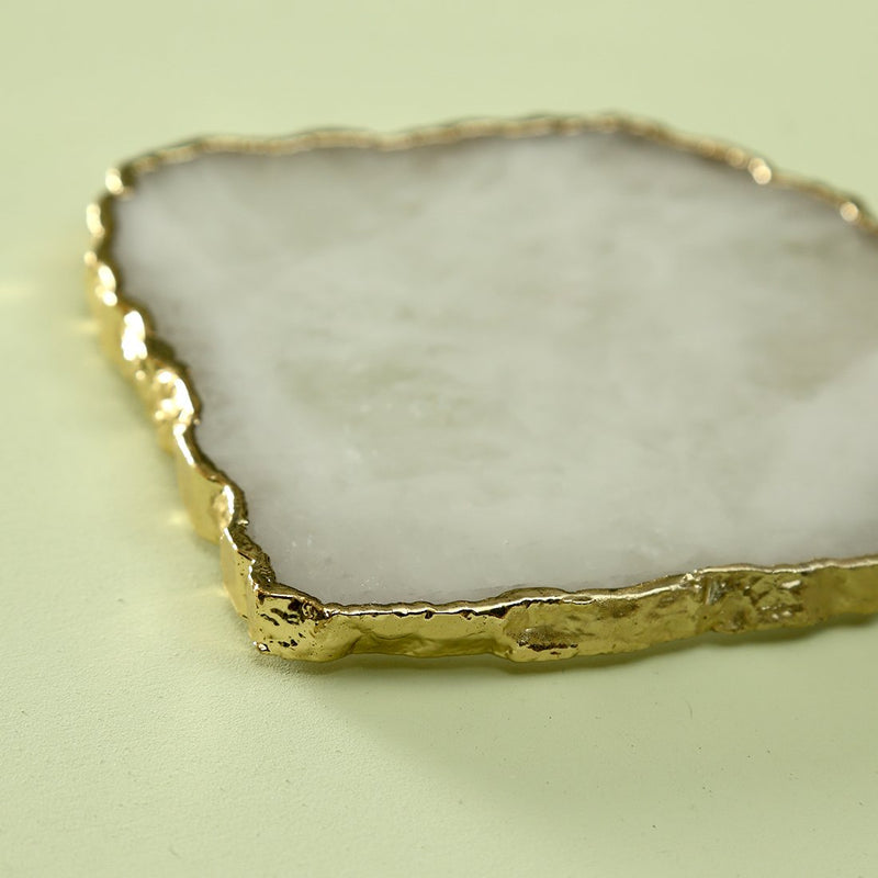 White quartz coaster