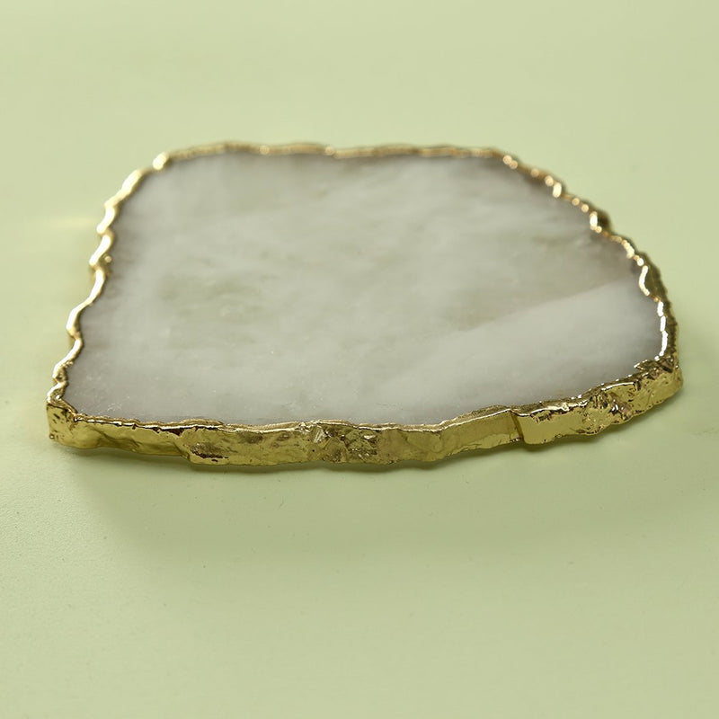 White quartz coaster