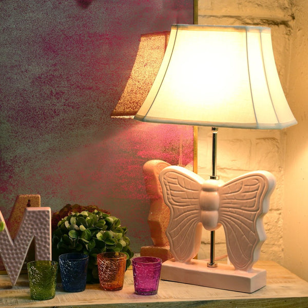 Pink winger butterfly lamp
