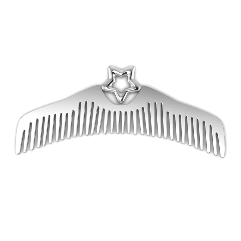 Silver Plated Star Baby Comb