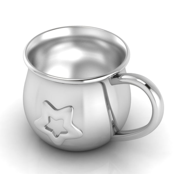 Silver Plated Baby Cup with Embossed Star