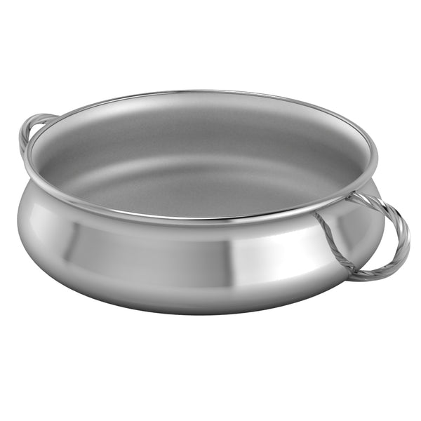 Silver Plated Bowl for Baby & Child - Twisted Handle Feeding Porringer