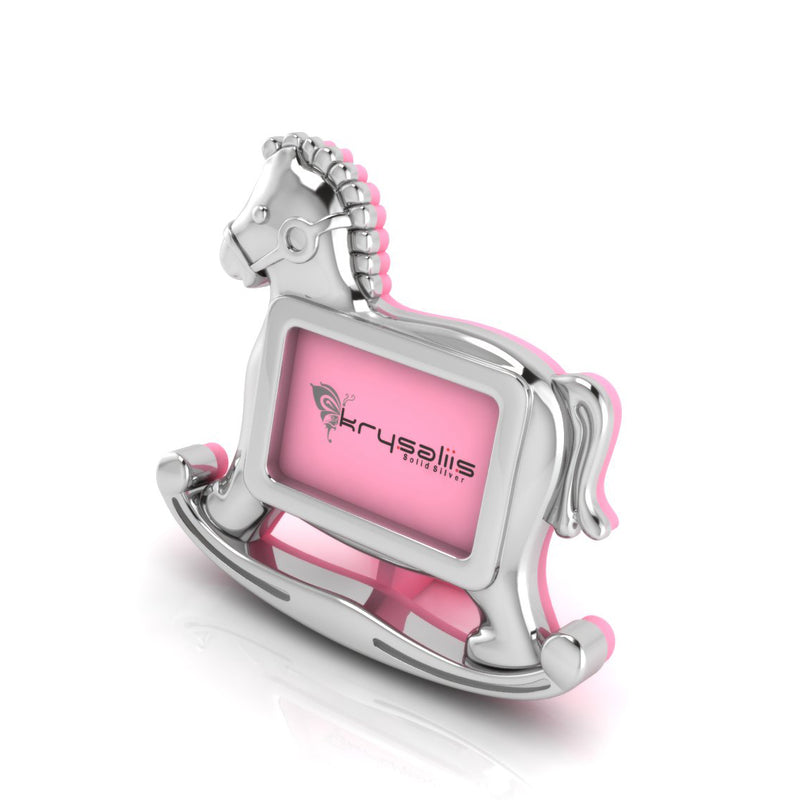 Silver Plated Photo Frame for Baby & Kids- Rocking Horse