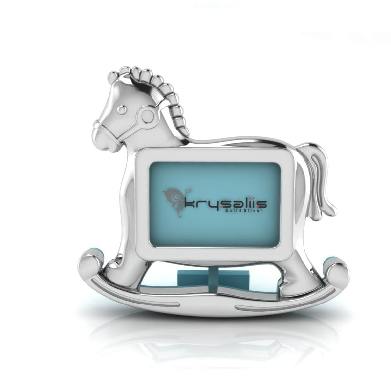 Silver Plated Photo Frame for Baby & Kids- Rocking Horse