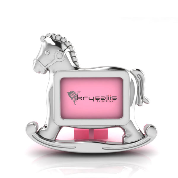 Silver Plated Photo Frame for Baby & Kids- Rocking Horse
