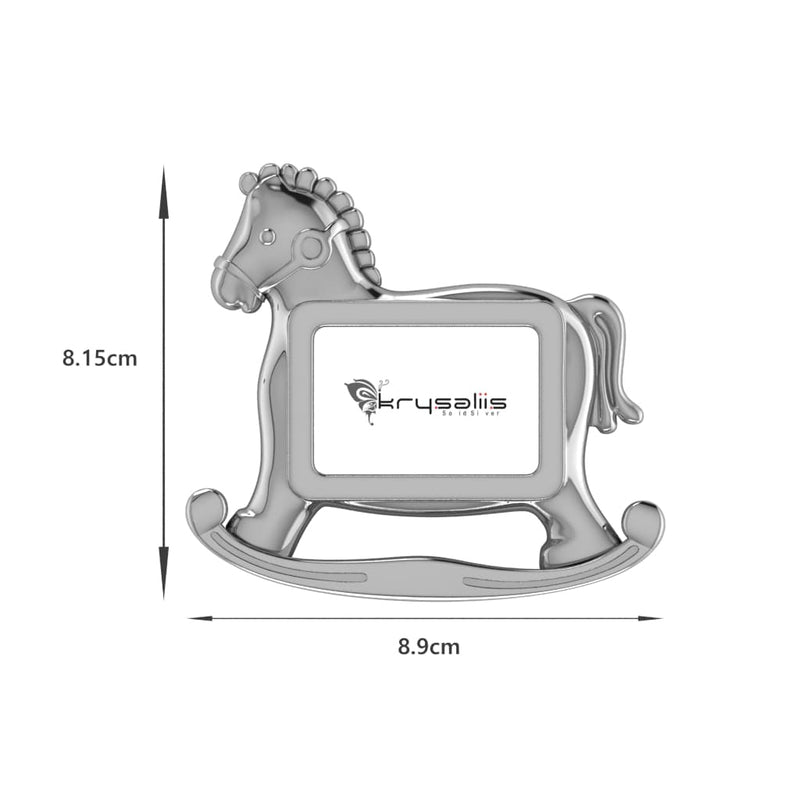 Silver Plated Photo Frame for Baby & Kids- Rocking Horse