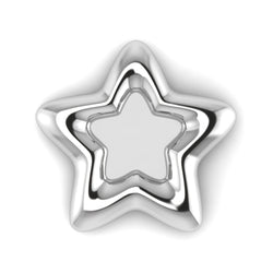 Silver Plated Star Baby Rattle