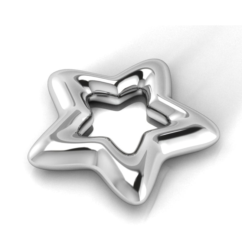 Silver Plated Star Baby Rattle